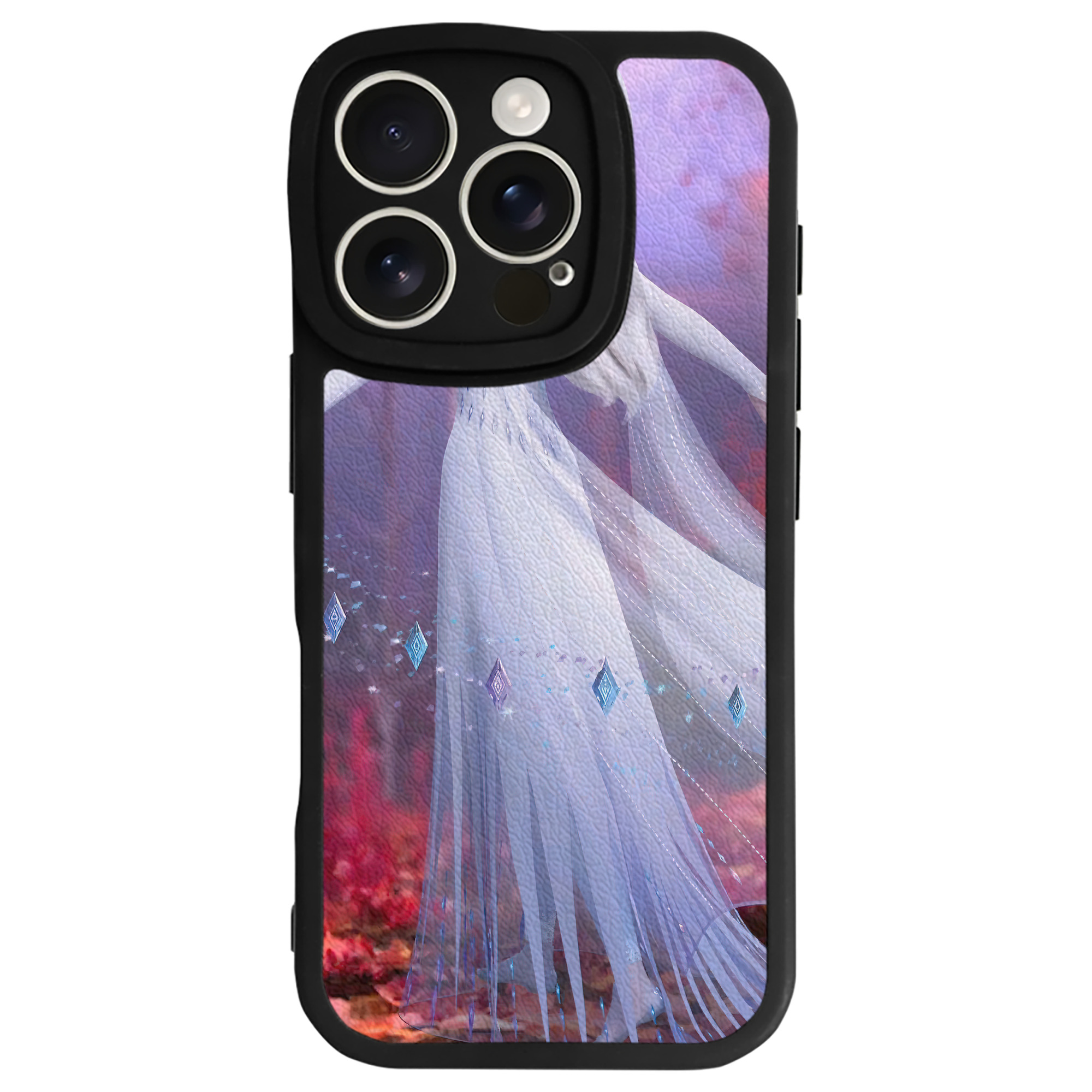 （画像用） アナと雪の女王 アンナ エルサ Frozen Anna Elsa 【iPhone 16シリーズ対応】シリコンスマホケース（レザー調） 材質：シリコン